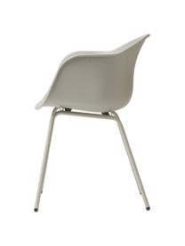 Tuinstoel Claire, Zitvlak: 65% kunststof, 35% glasve, Poten: gepoedercoat metaal, Grijs, B 60 x D 54 cm