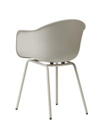 Tuinstoel Claire, Zitvlak: 65% kunststof, 35% glasve, Poten: gepoedercoat metaal, Grijs, B 60 x D 54 cm