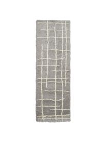 Huňatý behúň s vysokým vlasom Amelie, Sivá, krémovobiela, Š 80 x D 250 cm