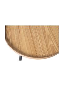 Stolik kawowy z drewna Mesa, Blat: płyta pilśniowa (MDF) pow, Nogi: drewno sosnowe powlekane, Drewno naturalne, czarny, Ø 78 x W 39 cm