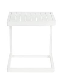 Table d'appoint de jardin Konnor, Aluminium, revêtement par poudre, Blanc, larg. 45 x haut. 45 cm
