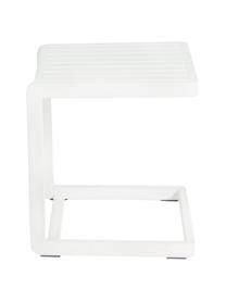 Tavolino da giardino bianco Konnor, Alluminio verniciato a polvere, Bianco, Larg. 45 x Alt. 45 cm