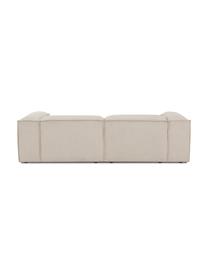 Narożna sofa modułowa ze sztruksu Lennon, Tapicerka: sztruks (92% poliester, 8, Stelaż: lite drewno sosnowe z cer, Nogi: tworzywo sztuczne, Beżowy sztruks, S 238 x G 180 cm, oparcie lewostronne