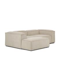 Modulares Ecksofa Lennon aus Cord, Bezug: Cord (92% Polyester, 8% P, Gestell: Massives Kiefernholz, FSC, Cord Beige, B 238 x T 180 cm, Eckteil links