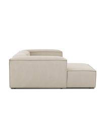 Modulares Ecksofa Lennon aus Cord, Bezug: Cord (92% Polyester, 8% P, Gestell: Massives Kiefernholz, FSC, Cord Beige, B 238 x T 180 cm, Eckteil links