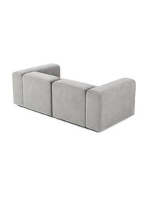 Modulaire bank Lena (3-zits), Bekleding: geweven stof (88% polyest, Frame: grenenhout, multiplex, ha, Poten: kunststof, Geweven stof zilvergrijs, B 209 x D 106 cm