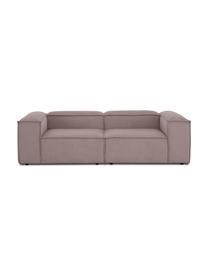 Sofa modułowa ze sztruksu Lennon (3-osobowa), Tapicerka: sztruks (92% poliester, 8, Stelaż: lite drewno, sklejka, Nogi: tworzywo sztuczne, Brązowy sztruks, S 238 x G 119 cm