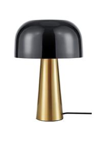 Lampada da tavolo piccola Blanca, Paralume: metallo rivestito, Base della lampada: metallo rivestito, Nero, dorato, Ø 25 x Alt. 35 cm
