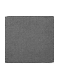 Serviettes de table en lin Ruta, 6 pièces, Gris, larg. 43 x long. 43 cm