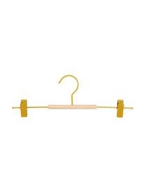 Cintres Adult Clip, 5 pièces, Bois, acier, revêtement par poudre, Jaune moutarde, larg. 35 x haut. 12 cm