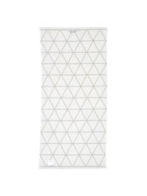 Dubbelzijdige handdoek Elina met grafisch patroon, 2 stuks, Beige, crèmewit, Handdoek, B 50 x L 100 cm, 2 stuks
