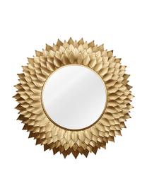 Ronde wandspiegel Petal met goudkleurige metalen lijst, Lijst: gecoat metaal, Goudkleurig, Ø 95 x D 4 cm