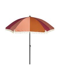 Parasol ogrodowy z frędzlami Streiff, Stelaż: aluminium powlekane, Blady różowy, brązowy, pomarańczowy, Ø 220 x W 238 cm