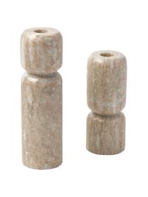 Kerzenhalter-Set Como aus Marmor in Travertin-Optik, 2-tlg., Marmor

Da Marmor ein Naturprodukt ist, können Abweichungen in Farbe und Marmorierung auftreten., Beige, Travertine-Optik, Set mit verschiedenen Größen