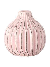Set 3 vasi decorativi in gres Lenja, Gres, Rosa, corallo, marrone, Ø 11 x Alt. 11 cm
