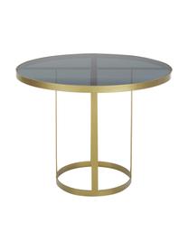 Okrągły stół do jadalni ze szklanym blatem Marika, Stelaż: metal lakierowany, Blat: szkło barwione, Transparentny, Ø 100 x W 76 cm