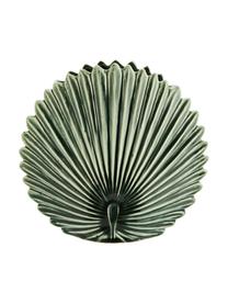 Vase Round Leaf aus Steingut, Steingut, Grün, B 26 x H 24 cm