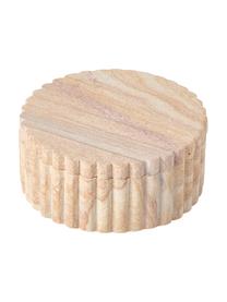 Bote con tapadera Rita, Arenisca, Tonos beige con acabdo arena, Ø 12 x Al 5 cm