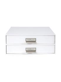 Büro-Organizer Birger, Organizer: Fester, laminierter Karto, Weiß, Silberfarben, B 33 x H 14 cm