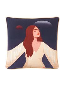 Kissenhülle Junia mit Statement-Motiv, 100 % Baumwolle, Vibrate higher, B 40 x L 40 cm