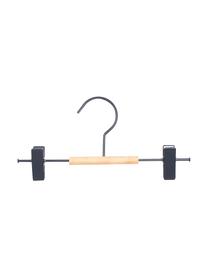 Kleerhanger Kids Clip, 5 stuks, Hout, gepoedercoat staal, Blauwgrijs, B 25 x H 12 cm