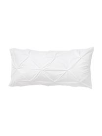 Poszewka na poduszkę z perkalu Brody, Biały, S 40 x D 80 cm