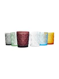 Komplet kolorowych szklanek do wody Marrakech, 6 elem., Szkło, Wielobarwny, Ø 8 x W 10 cm, 240 ml
