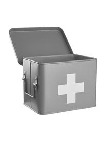 Aufbewahrungsbox Medic in Hellgrau/Weiß, Metall, beschichtet, Hellgrau, Weiß, B 22 x H 16 cm