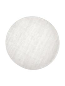 Tappeto rotondo in viscosa color avorio tessuto a mano Jane, Retro: 100% cotone, Avorio, Ø 250 cm (taglia XL)