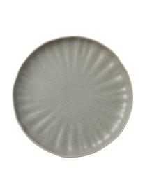 Vajilla con relieves Sali, 4 comensales (12 pzas.), Porcelana, Blanco crema, gris, 4 comensales (12 pzas.)