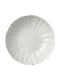 Vajilla con relieves Sali, 4 comensales (12 pzas.), Porcelana, Blanco crema, gris, 4 comensales (12 pzas.)