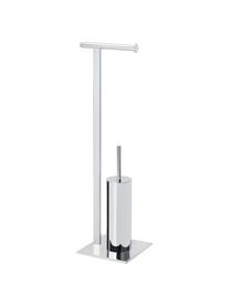 Toilettenpapierhalter Blendon mit Toilettenbürste, Metall, Silberfarben, B 20 x H 72 cm