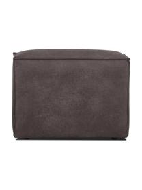 Modulo centrale in pelle riciclata Lennon, Rivestimento: pelle riciclata (70% pell, Struttura: legno di pino massiccio, , Piedini: plastica I piedini si tro, Pelle grigio-marrone, Larg. 89 x Prof. 119 cm