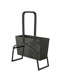 Tijdschriftenhouder Billie, Gecoat metaal, Zwart, B 41 cm x H 52 cm