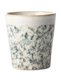 Handgemachte XS Becher 70's, 6er-Set, Steingut, Bunt, Ø 8 x H 8 cm, 200 ml