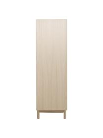 Szafa Cassy, 2-drzwiowa, Nogi: lite drewno dębowe, Jasne drewno naturalne, biały, S 100 x W 195 cm