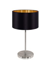 Lámpara de mesa Jamie, Cable: plástico, Negro, plata, Ø 23 x Al 42 cm