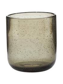 Bicchiere acqua in vetro soffiato grigio Leyla 6 pz, Vetro, Grigio trasparente, Ø 8 x Alt. 9 cm, 300 ml
