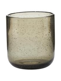 Mundgeblasene Wassergläser Leyla in Grau, 6 Stück, Glas, Grau, transparent, Ø 8 x H 9 cm, 300 ml