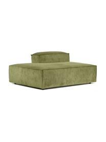 Chaise longue module Lennon van corduroy, Bekleding: corduroy (92% polyester, , Frame: massief grenenhout, multi, Poten: kunststof, Corduroy groen, B 150 x H 68 cm, rugleuning rechts