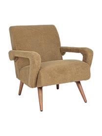 Plyšové křeslo Berna, Hořčicově žlutá, Š 65 cm, H 79 cm