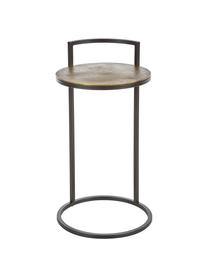 Tavolino rotondo in metallo Circle, Struttura: metallo verniciato a polv, Oro, nero, Ø 36 x Alt. 66 cm