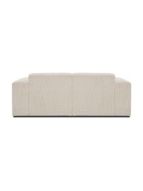 Sofá de pana Melva (2 plazas), Tapizado: pana (92% poliéster, 8% p, Estructura: madera de pino maciza, ce, Patas: plástico, Pana beige, An 198 x F 101 cm