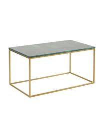 Mramorový konferenční stolek Alys, Zelený mramor, zlatá, Š 80 cm, V 40 cm