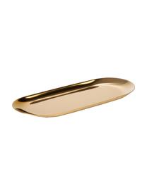Bandeja decorativa Samu, Acero inoxidable, Dorado, An 10 x L 23 cm
