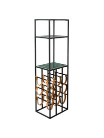 Casier à vin en marbre pour 9 bouteilles Mil, Noir, vert, marbré, larg. 36 x haut. 126 cm