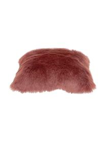 Flauschige Kunstfell-Kissenhülle Mathilde, glatt, Vorderseite: 67 % Akryl, 33 % Polyeste, Rückseite: 100 % Polyester, Rotbraun, B 40 x L 40 cm