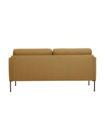 Sofa Fluente (2-Sitzer) mit Metall-Füßen, Bezug: 100% Polyester 115.000 Sc, Gestell: Massives Kiefernholz, FSC, Füße: Metall, pulverbeschichtet, Webstoff Ockergelb, B 166 x T 85 cm