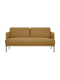 Sofa Fluente (2-Sitzer) mit Metall-Füßen, Bezug: 100% Polyester 115.000 Sc, Gestell: Massives Kiefernholz, FSC, Füße: Metall, pulverbeschichtet, Webstoff Ockergelb, B 166 x T 85 cm