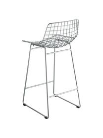 Kovová barová židle Wire, Chromovaný kov, Chromová, Š 56 cm, V 86 cm